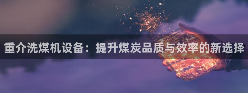 辉达娱乐兼职：重介洗煤机设备：提升煤炭品质与效率的新选择