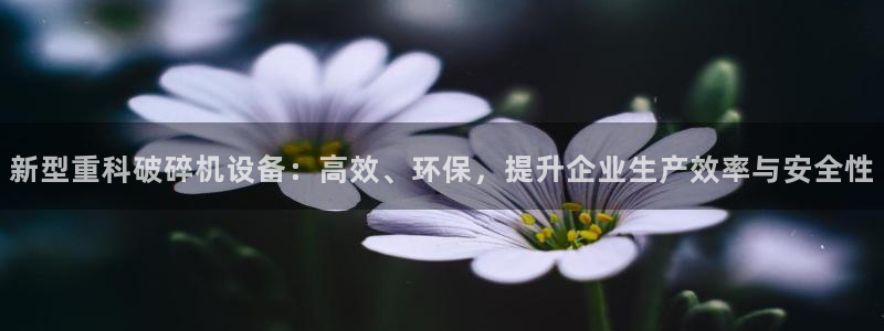 辉达娱乐最新消息新闻：新型重科破碎机设备：高效、环保，提升企