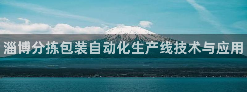 信誉辉达娱乐在线游戏：淄博分拣包装自动化生产线技术与应用