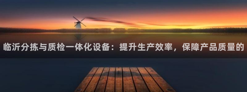 辉达娱乐最新消息新闻：临沂分拣与质检一体化设备：提升生产效率
