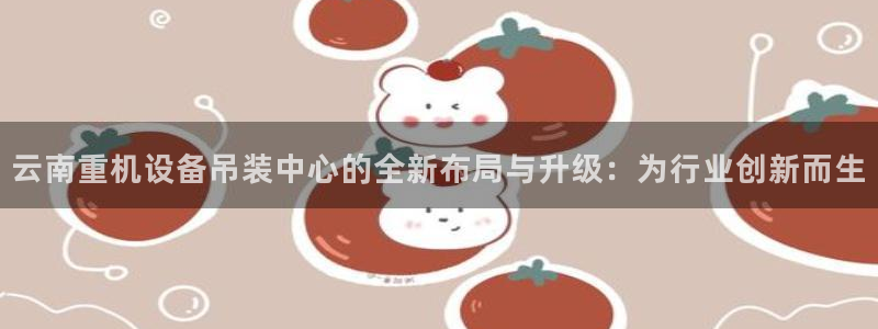 辉达娱乐分红：云南重机设备吊装中心的全新布局与升级：为行业创