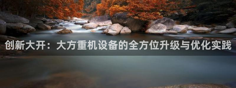 辉达娱乐排列三:创新大开:大方重机设备的全方位升级与优化实践