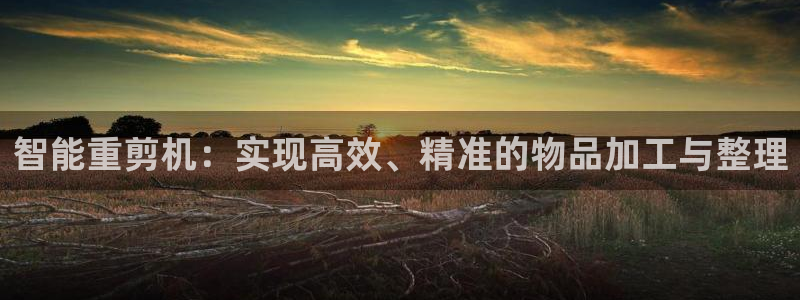 辉达平台注册官方网站入口：智能重剪机：实现高效、精准的物品加