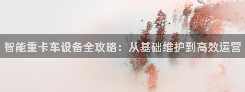 辉达娱乐网址：智能重卡车设备全攻略：从基础维护到高效运营