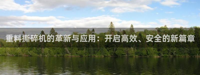 辉达娱乐ag游戏平台：重料撕碎机的革新与应用：开启高效、安全