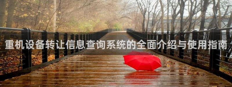 专业辉达娱乐官方网址：重机设备转让信息查询系统的全面介绍与使