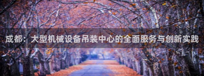 辉达娱乐重庆时时彩注册：成都：大型机械设备吊装中心的全面服务