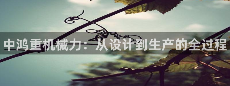 辉达娱乐电子游艺：中鸿重机械力：从设计到生产的全过程