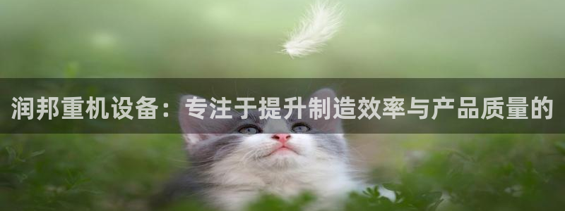 辉达平台注册入口：润邦重机设备：专注于提升制造效率与产品质量