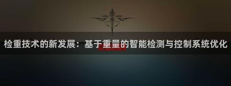 达利娱乐王辉：检重技术的新发展：基于重量的智能检测与控制系统